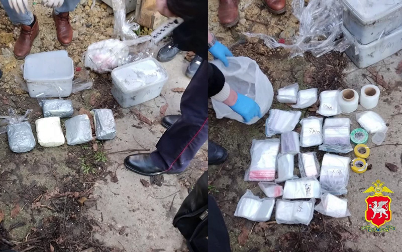 У крымчанина полицейские изъяли свыше 7,5 кг наркотиков, которые он планировал сбыть (ВИДЕО)