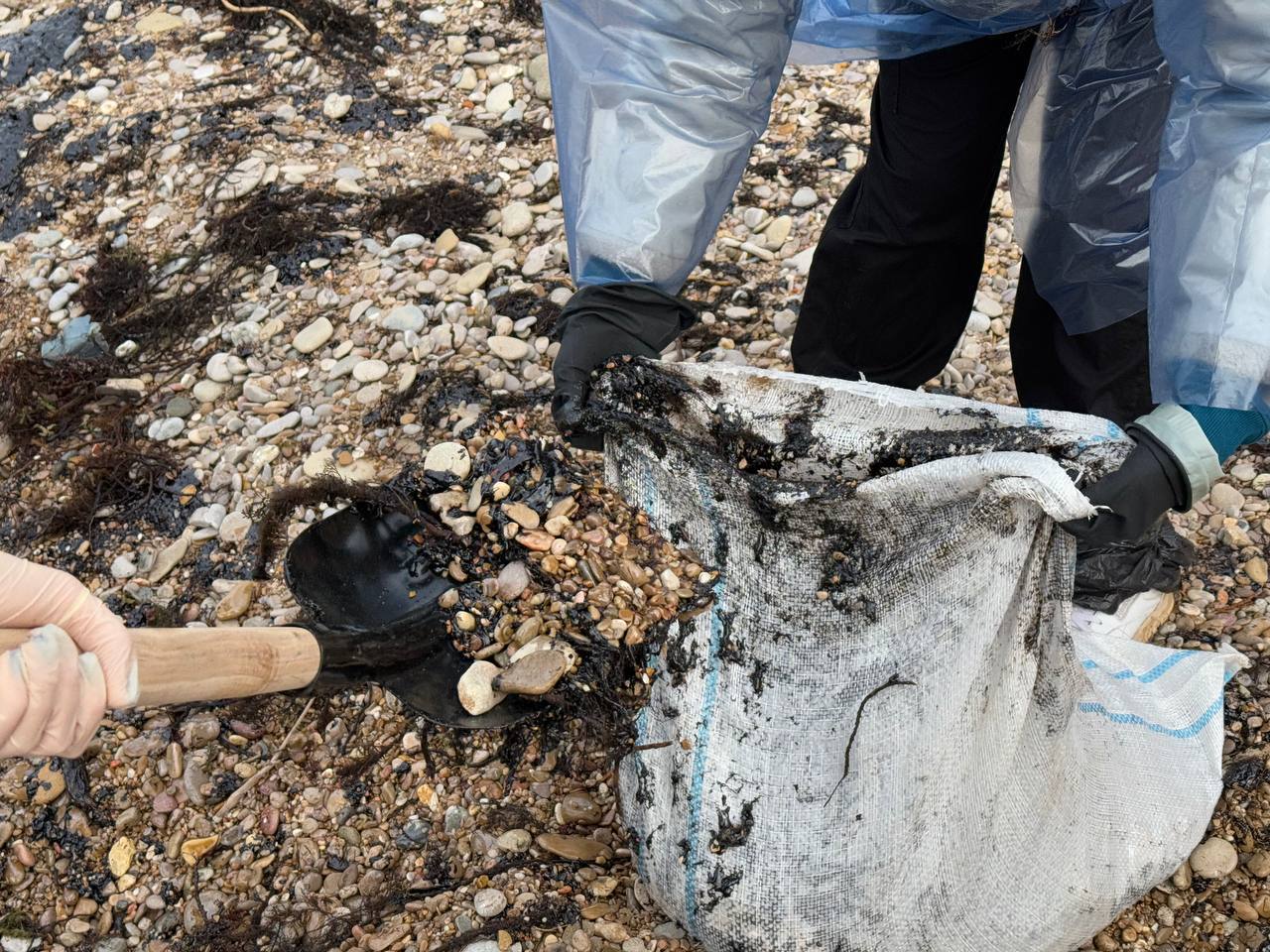 В районе «Звездного берега» в Севастополе появились новые пятна мазута (ФОТО)