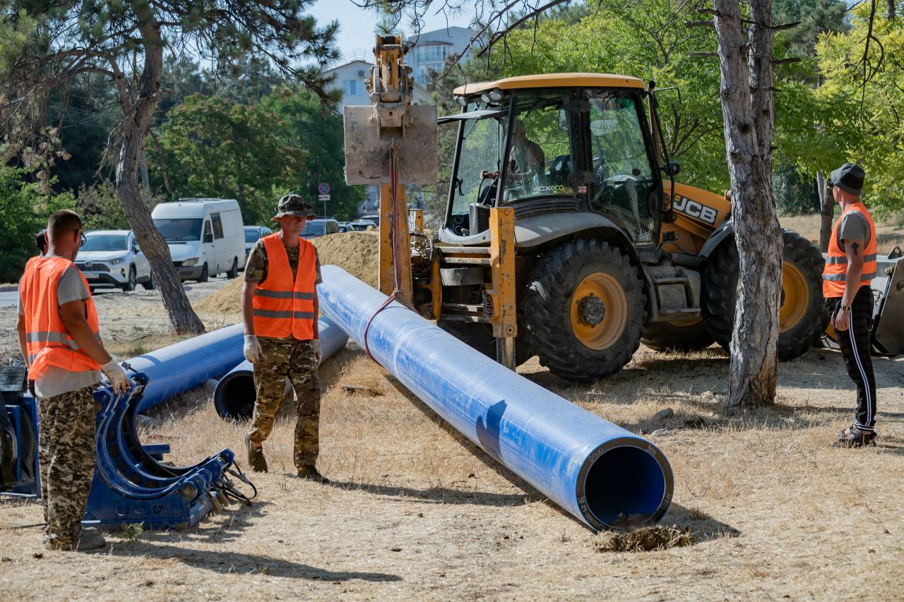 Строительная готовность магистрального водовода в Севастополе составляет 70%